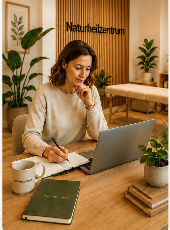 Therapeutin bei administrativer Arbeit